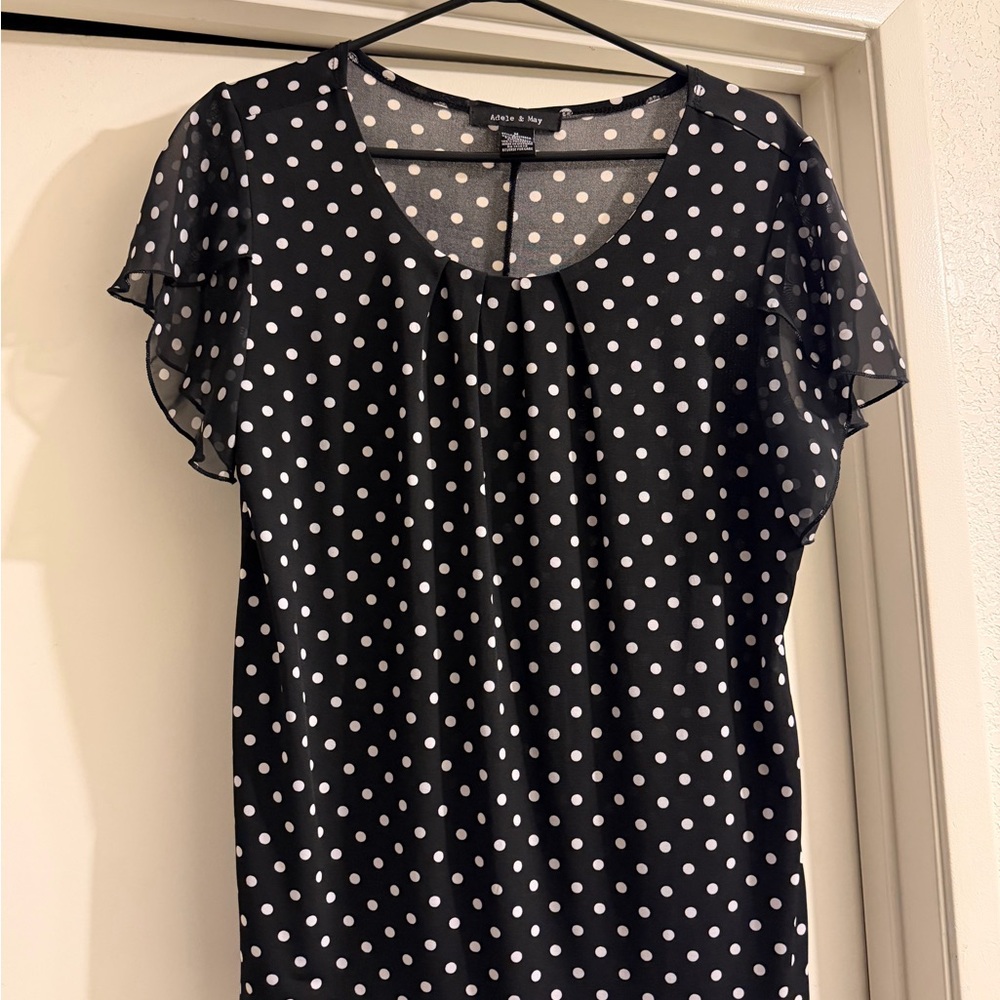 Women’s Adele & May Black Polka Dot Blouse